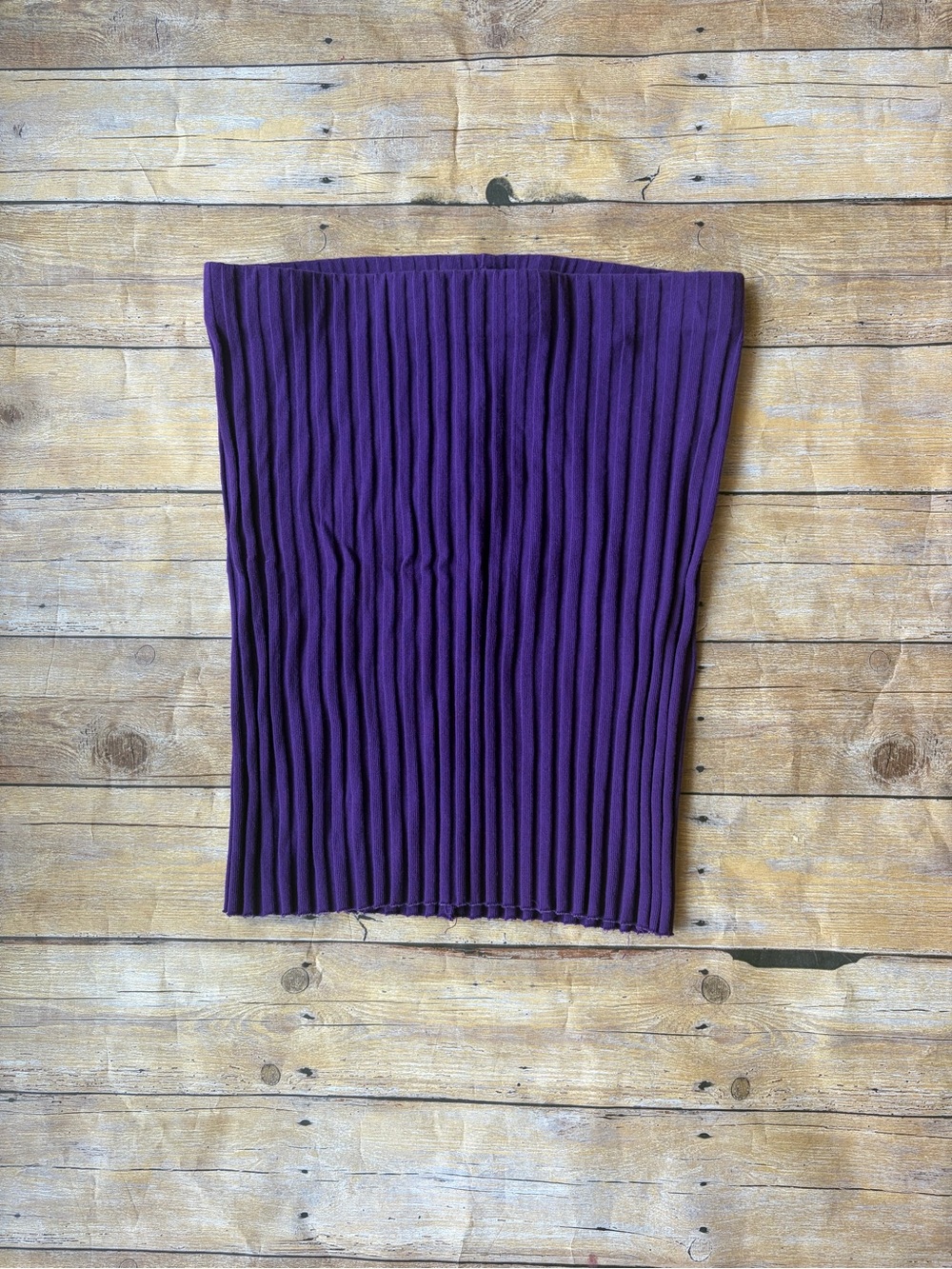 Cotton Citizen Capri Purple Ribbed Knit Bodycon High Waisted Mini Skirt M
